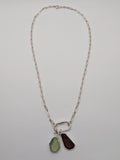 Chunky sterling silver paperclip chain with an oversized carabiner clasp by All Our Light.