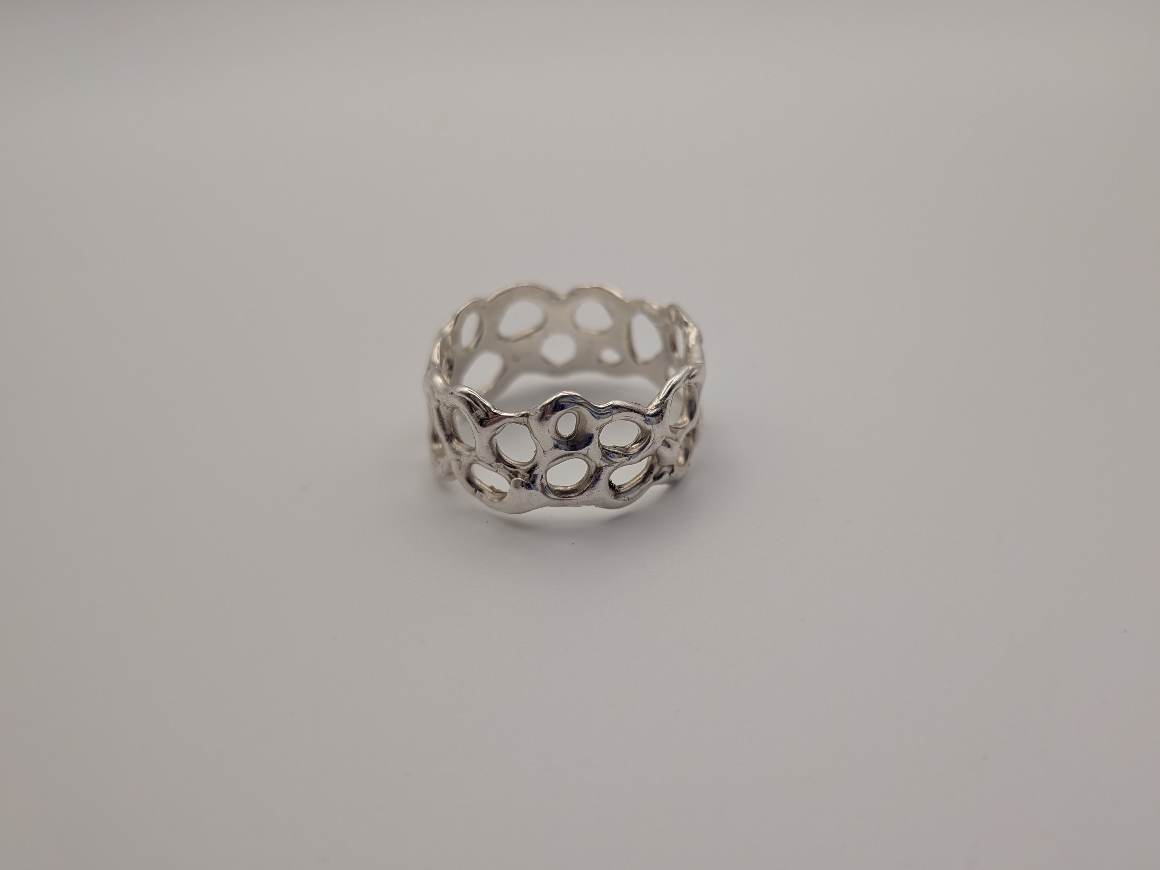 Sterling Silver honeycomb ring