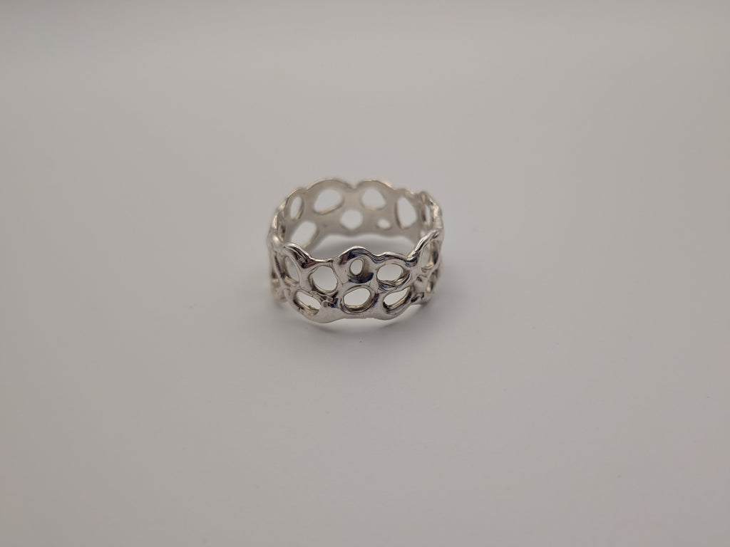 Sterling Silver honeycomb ring