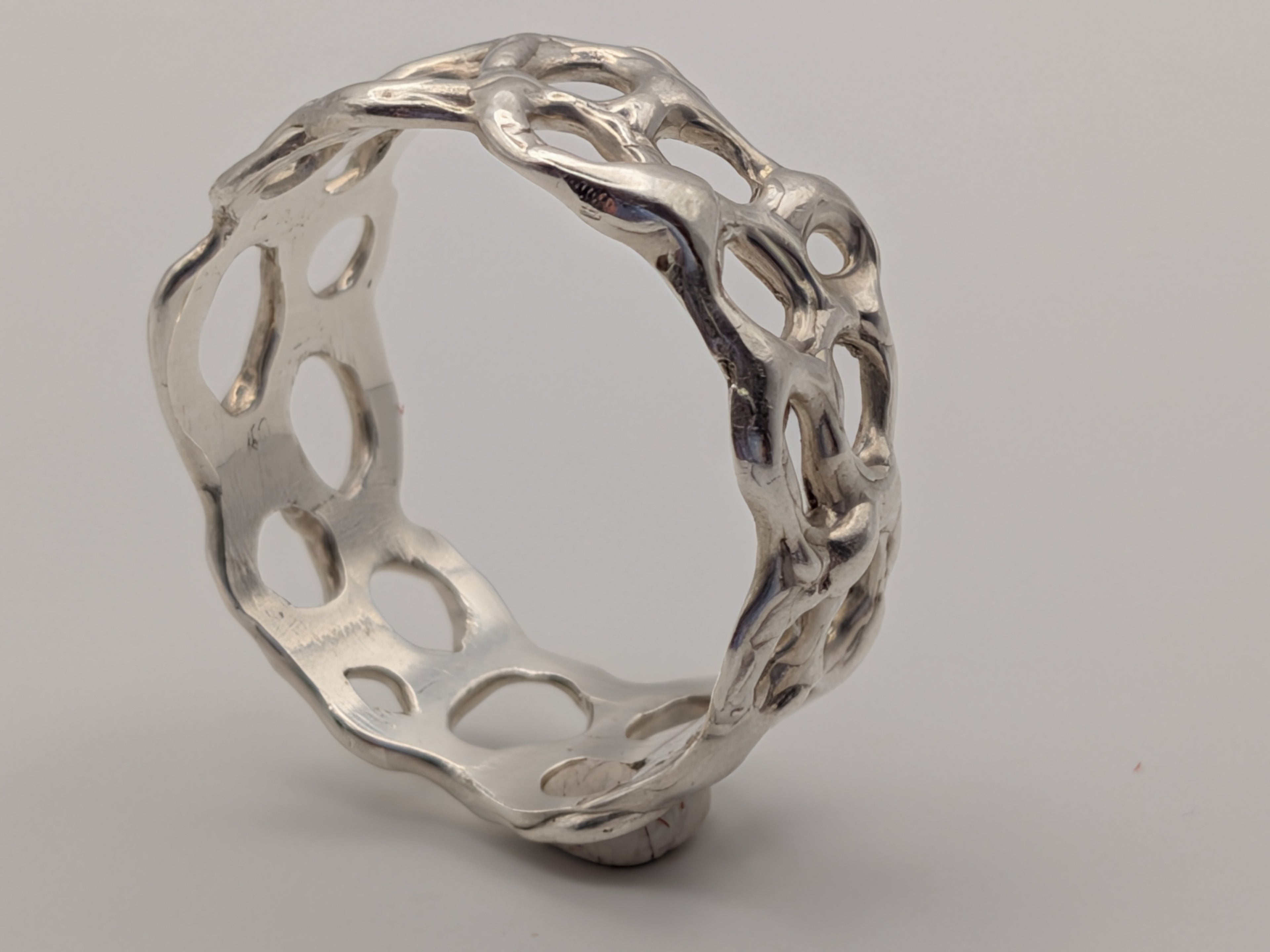 Sterling Silver honeycomb ring