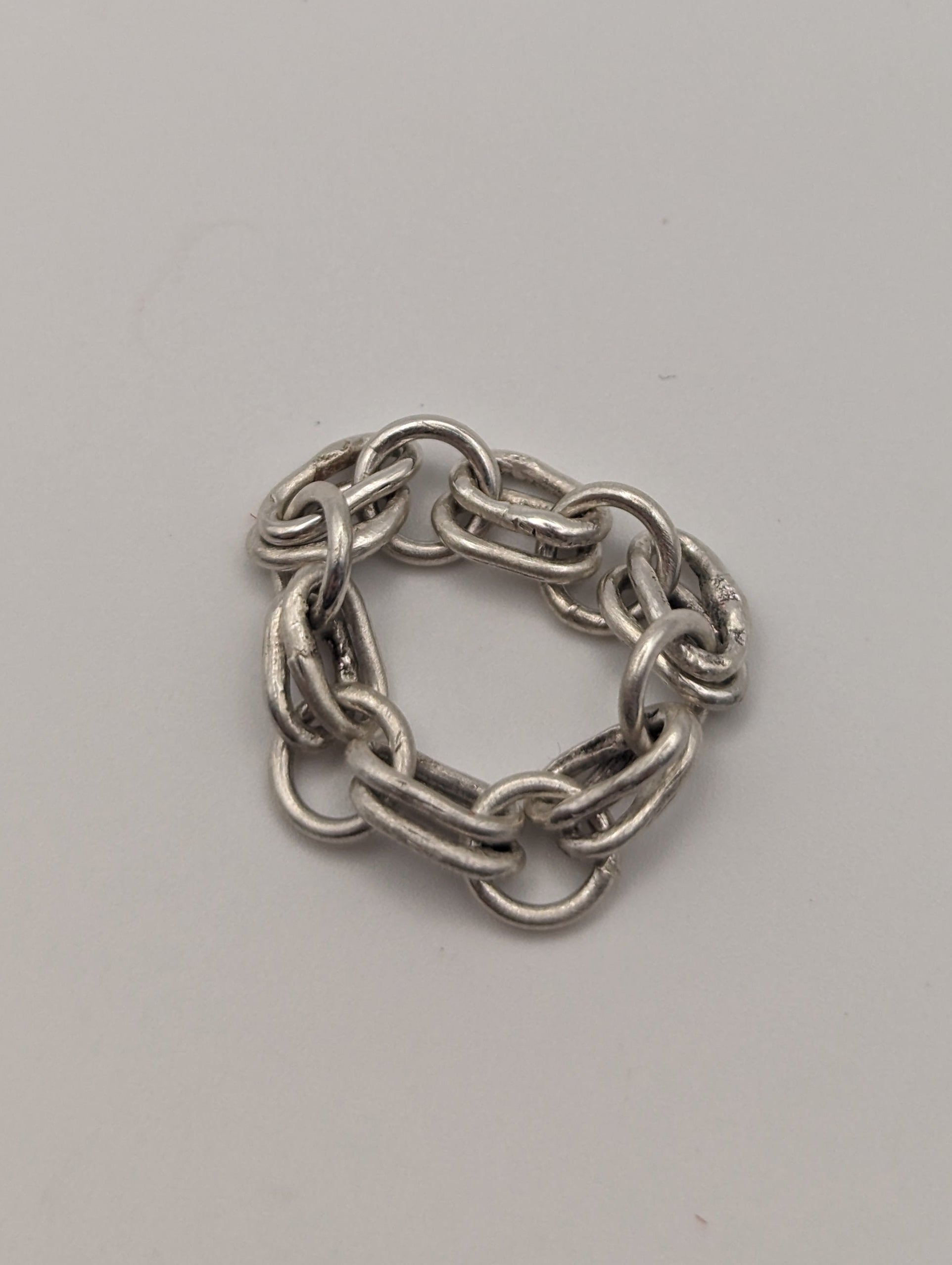 Sterling silver chain ring