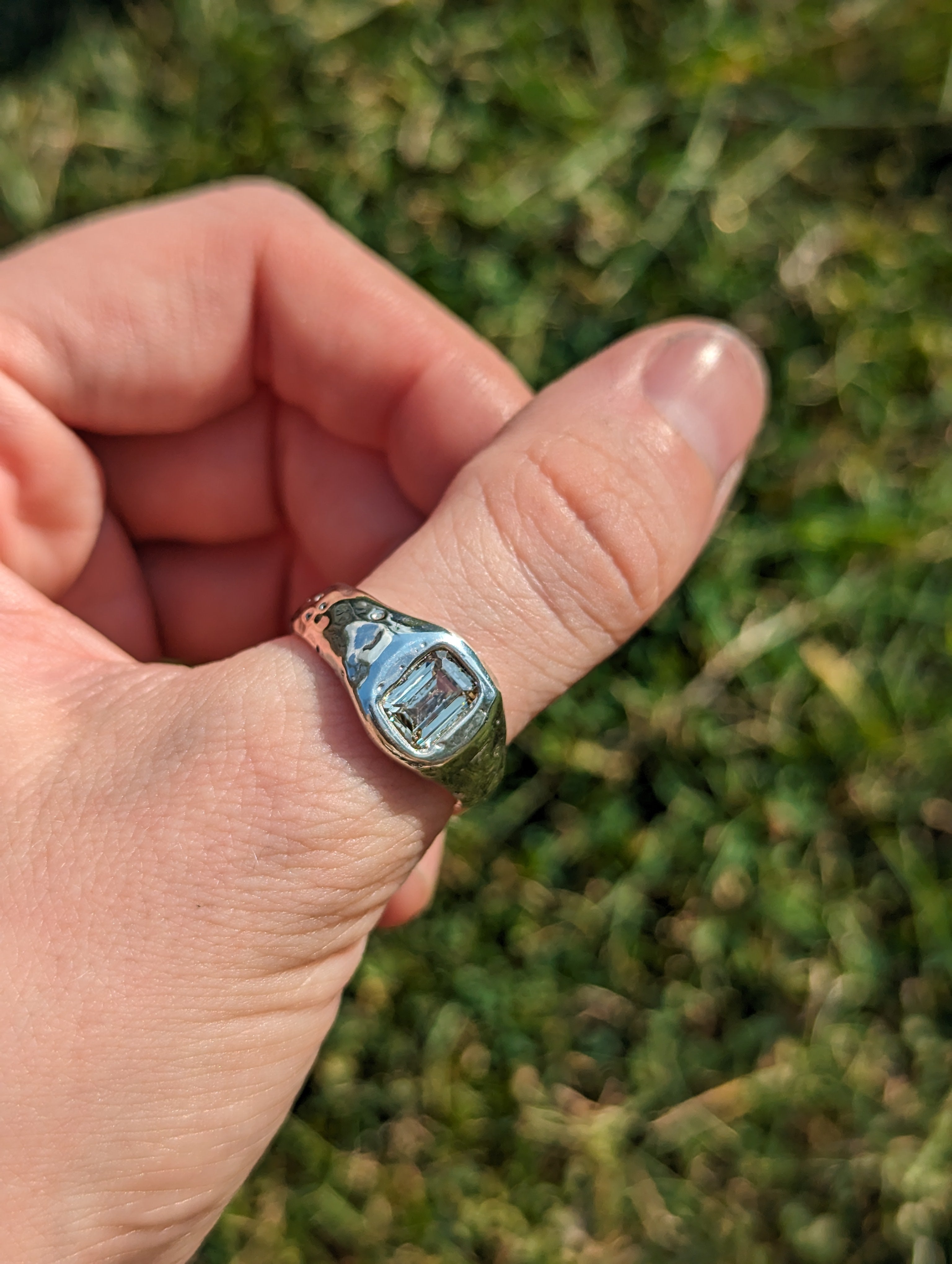 Emerald-Cut Citrine Signet