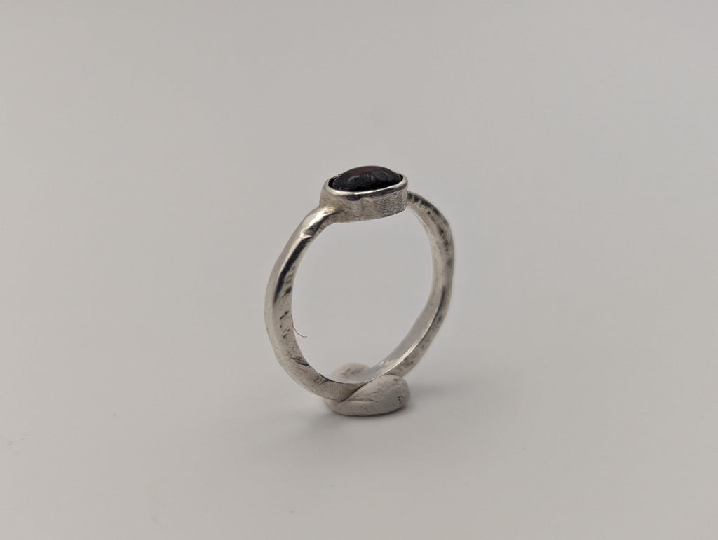 Garnet Sterling silver ring