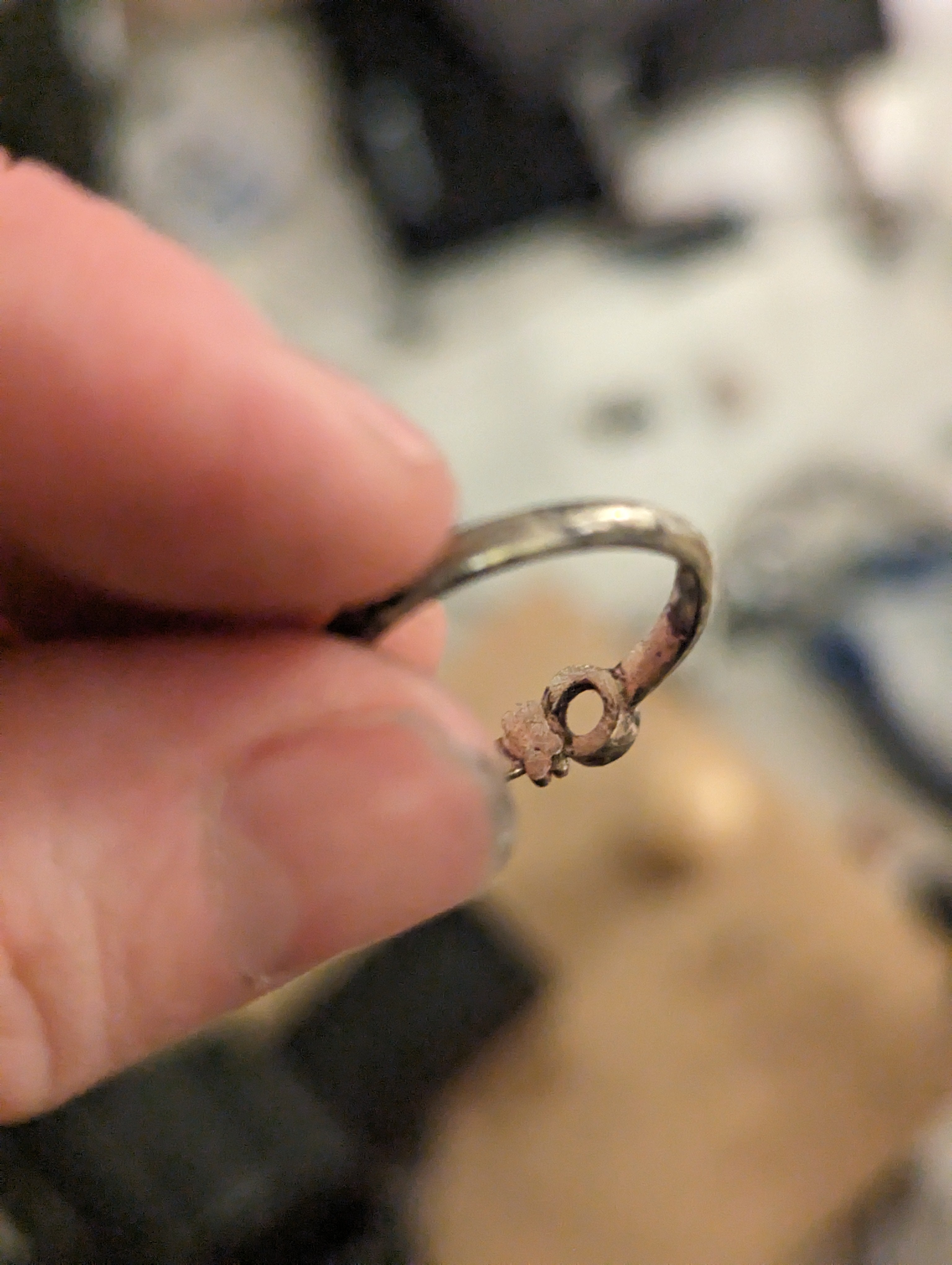 Citrine and Amethyst toi et moi gold ring