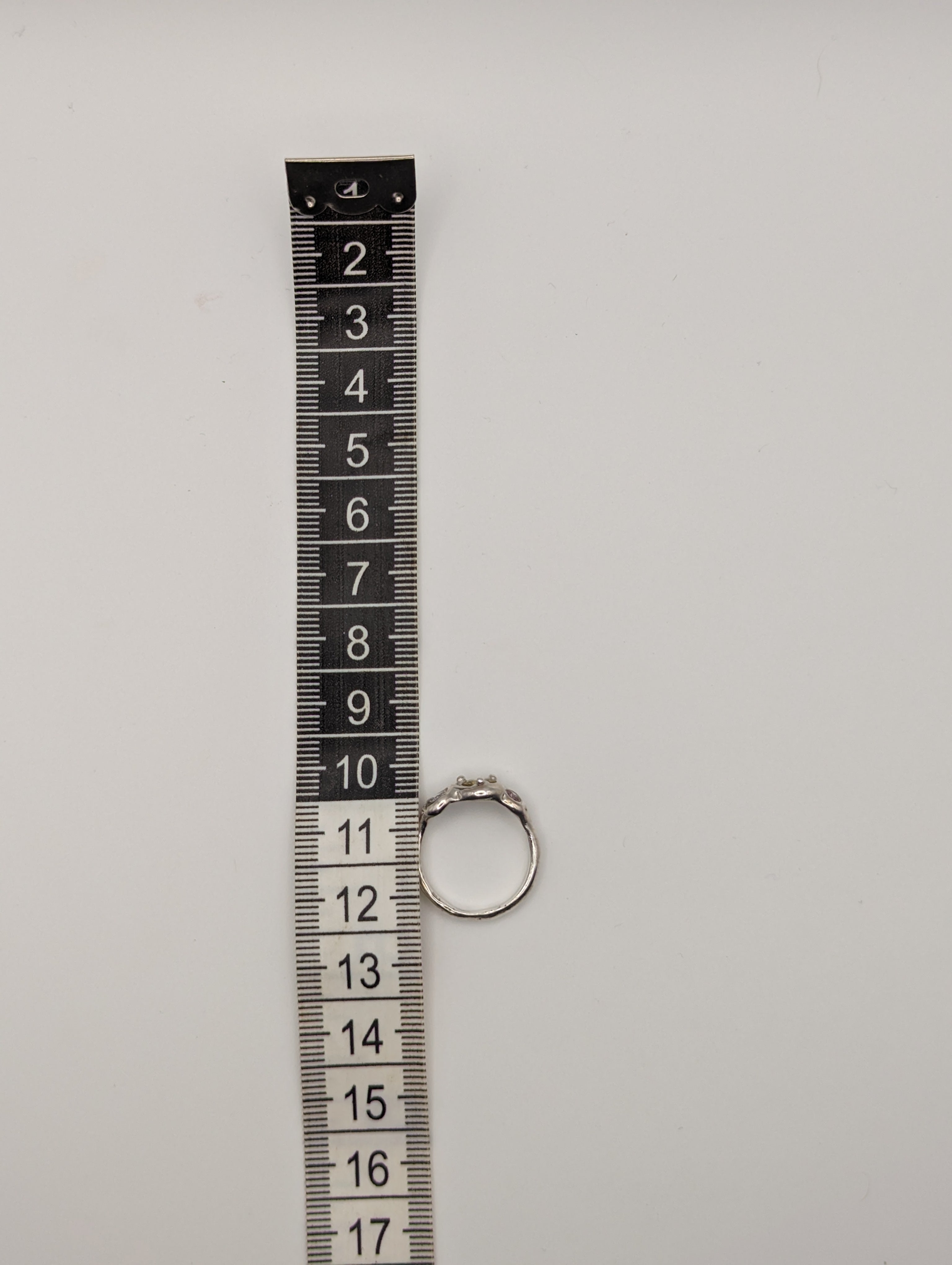 Sterling silver 3 stone CZ ring