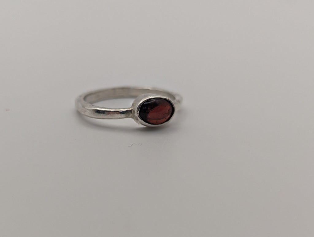 Garnet Sterling silver ring