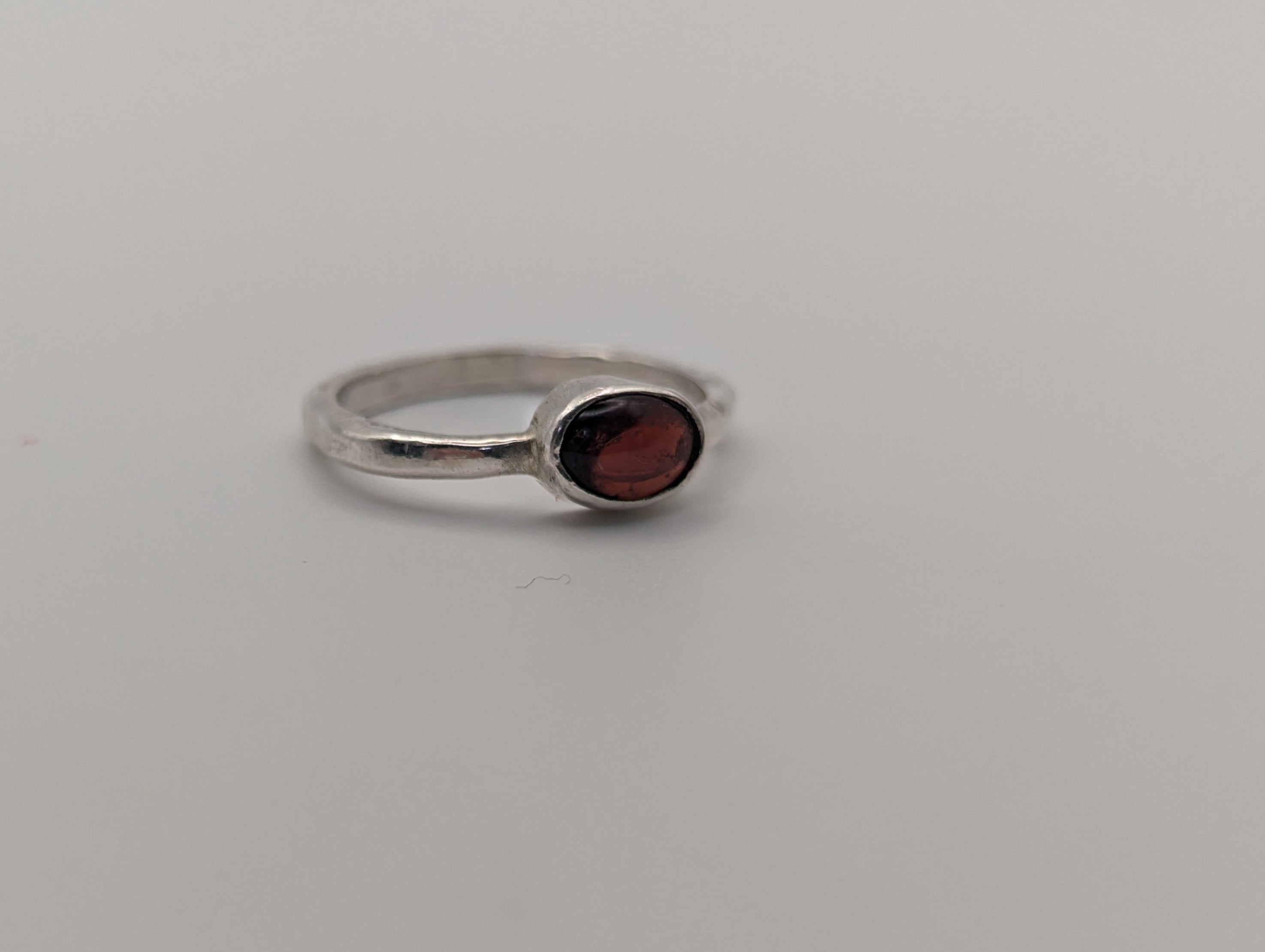 Garnet Sterling silver ring