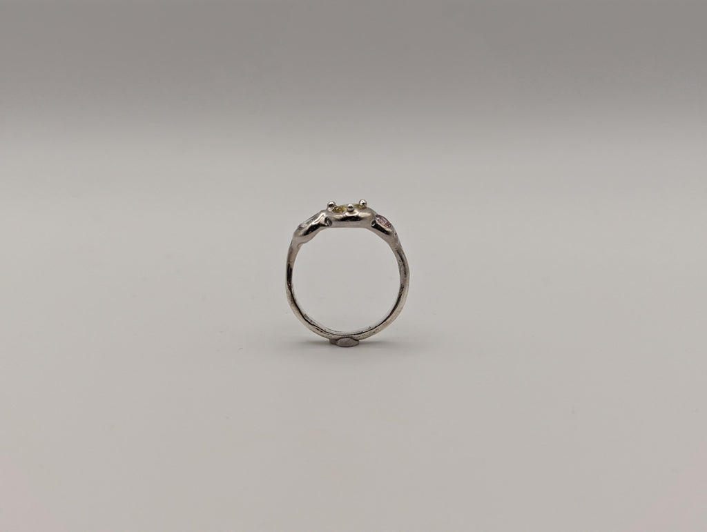 Sterling silver 3 stone CZ ring